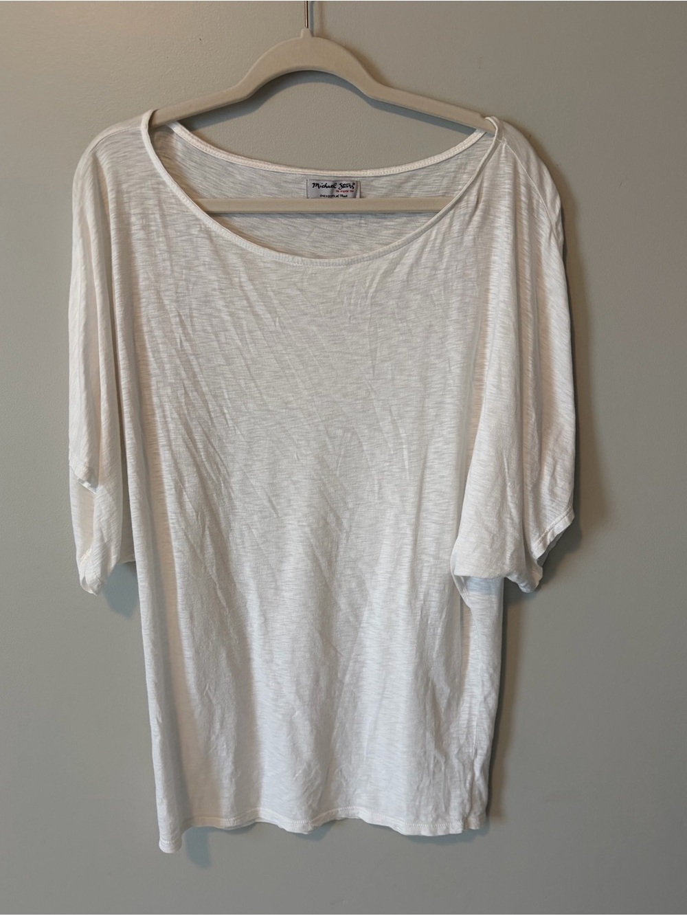 Michael Stars White Scoop Neck Short Sleeve Top